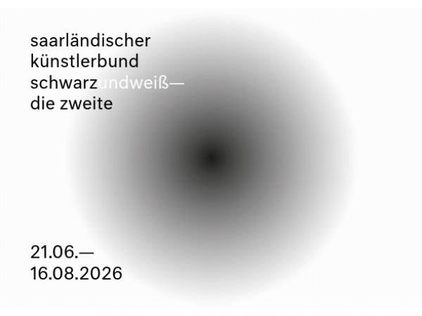 <h1>schwarzundweiß – die zweite</h1>
<h2>21.06. bis 16.08.2026</h2>
<p><img src="/wp-content/uploads/2026/06/kb_sw_titel.jpg" alt="schwarzundweiß - die zweite"/></p>
<div>
<p>Als Hommage an die sehr erfolgreiche Ausstellung „schwarzundweiß“, die 1992 in der Stadtgalerie Saarbrücken gezeigt wurde, befasst sich der Saarländische Künstlerbund erneut mit der Reduktion auf die beiden Farben Schwarz und Weiß.</p>
<p>Die Potenziale dieser Polarität werden in der nächsten Ausstellung im Laboratorium – Institut für aktuelle Kunst im Saarland von 17 Mitgliedern des Künstlerbundes in einem breiten Spektrum unterschiedlicher motivischer, stilistischer und formaler Orientierung dargestellt.</p>
<p>Neben Malerei, Grafik und Fotografie werden auch raumplastische, installative und soundbasierte Arbeiten gezeigt, die die Vielschichtigkeit der einzelnen künstlerischen Positionen dokumentieren.</p>
</div>
<div>
<p class="uk-margin-default-bottom"><strong>Mit Werken von</strong><br />Arvid Boecker, Ingo Bracke, Marion Cziba, Frauke Eckhardt, Johannes Fox, Bettina van Haaren, Mane Hellenthal, Ingeborg Knigge, Gabriele Langendorf, Volker Lehnert, Uwe Loebens, Sigrún Ólafsdóttir, Dirk Rausch, Gertrud Riethmüller, Christine Steitz-Kramer, Claudia Vogel, Eva Walker.</p>
<p class="uk-margin-xsmall-bottom uk-margin-xsmall-top"><strong>Vernissage</strong><br />
Zur Eröffnung am Sonntag den 21. Juni 2026, ab 15 Uhr sind Sie herzlich eingeladen.</p>
<p class="uk-margin-xsmall-bottom uk-margin-xsmall-top"><i>Begrüßung</i><br />
Dr. Andreas Bayer, Direktor des Instituts für aktuelle Kunst <br />
Marion Cziba, Uwe Loebens, Vorstand des Saar&shy;län&shy;dischen Künstler&shy;bundes</p>
<p class="uk-margin-xsmall-top"><i>Einführung</i><br />
Charlotte Veit, Kuratorin</p>
</div>
<h3>Links</h3>
<ul>
<li>
<p>
        <a href="https://institut-aktuelle-kunst.de/kunstvermittlung/saarlaendischer-kuenstlerbund-schwarzundweiss---die-zweite">www.institut-aktuelle-kunst.de</a>
</p>
</li>
<li>
<p>
        <a href="https://saarlaendischer-kuenstlerbund.de/">saarlaendischer-kuenstlerbund.de</a>
</p>
</li>
</ul>
<div>
<p><strong>Dauer der Ausstellung</strong><br />21. Juni bis 16. August 2026</p>
<p><strong>Öffnungs&shy;zeiten</strong><br />Di.-Fr. von 10 bis 17 Uhr<br />So. von 14 bis 18 Uhr</p>
</div>
<div>
<p><strong>Der Eintritt ist frei.</strong></p>
<p><strong>Öffen&shy;tliche Führungen</strong><br />
Sonntag, 5. Juli, 16 Uhr<br />
Sonntag, 19. Juli, 16 Uhr<br />
Sonntag, 2. August, 16 Uhr<br />
Sonntag, 16. August, 16 Uhr<br />
und nach Vereinbarung</p>
<p><strong>Führungen für Gruppen und Schul&shy;klassen auf Anfrage</strong></p>
</div>
<h3>Vorträge</h3>
<div>
<p><strong>Mittwoch, 22. Juli, 19 Uhr</strong><br />
    Dr. Sabine Graf<br />
Saarländ&shy;ischer Künstler&shy;bund. Eine Geschichte vom Neu- und Wieder&shy;gründen, vom Auflösen, Aus- und Anschließen und Vereinigen seit 1922 oder: Nur der Wechsel hat Bestand. Eine Präsentation erster Forschungs&shy;ergebnisse zur Geschichte des Saar&shy;län&shy;dischen Künstler&shy;bundes.</p>
<p>
<strong>Mittwoch, 5. August, 19 Uhr</strong><br />Labora&shy;toriums&shy;gespräch #03/2026<br />
Andreas Bayer im Gespräch mit Mitgliedern des Saar&shy;län&shy;dischen Künstler&shy;bundes</p>
</div>
<h3>Adresse</h3>
<div>
<p>Institut für aktuelle Kunst im Saar&shy;land <br />
an der Hoch&shy;schule der Bildenden Künste Saar <br />
mit Forschungs&shy;zentrum für Künstler&shy;nach&shy;lässe<br />
Choisyring 10<br />
66740 Saarlouis</p>
</div>
<p>
        <a href="https://maps.app.goo.gl/fr3FKZHcCGAj93Ua7">Route mit Google Maps planen</a>
</p>
<h2>Weitere Beiträge</h2>
<div>
</div>
